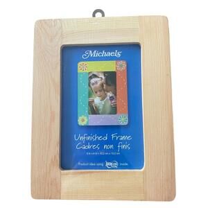 Michaels Set of 4 Unfinished Wooden Frames for Crafts New in Package